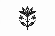 Floral Outline Vector Pack, an Illustration by yasushie (Thumbnail 4 of 21)