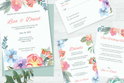 Floral Watercolor Wedding Suite, an Invitation Template by Love Design (Thumbnail 2 of 11)