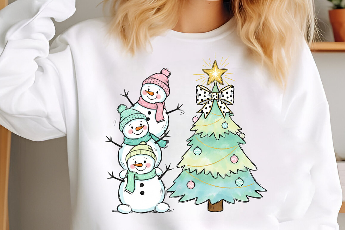 Coquette Christmas Snowman PNG, an Illustration by Libby Wishes (Photo 8 of 8)