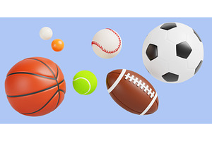 3d sports balls for soccer, a Sport Illustration by Marozhkastudio