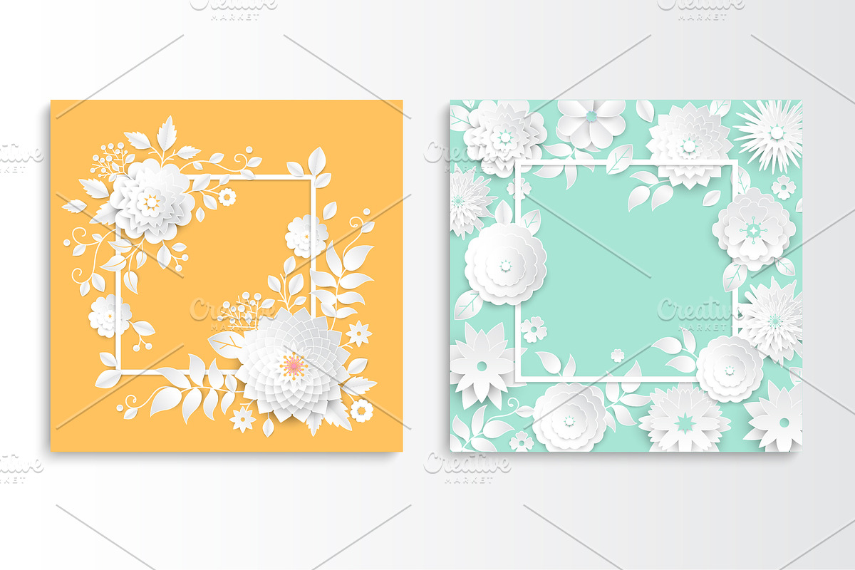Paper Cut White Flowers Card Kit, a Templates & Theme by Boyko Pictures (Photo 10 of 16)