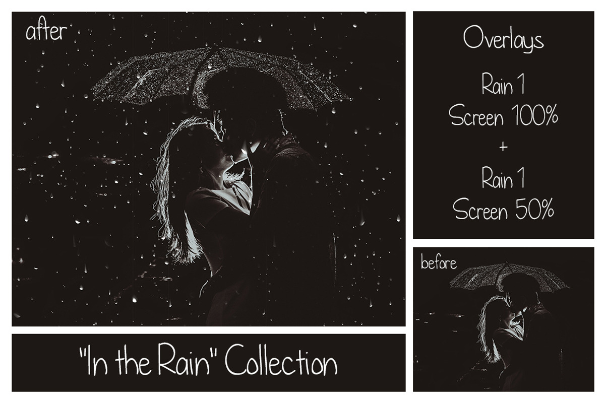 Rain Bundle - Actions&Overlays, a Texture Graphic by LovePhotoMoment (Photo 7 of 19)