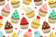 Cupcakes set & patterns, a Pattern Graphic by Primula`s shop (Thumbnail 4 of 7)