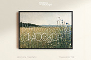 Horizontal Black Wood Frame Mockup, a Household Mockup by momomockps (Thumbnail 1 of 14)