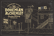 Bohemian Alchemist 5 Font + 15 Badge, a Script Font by Opus Nigrum (Thumbnail 8 of 17)