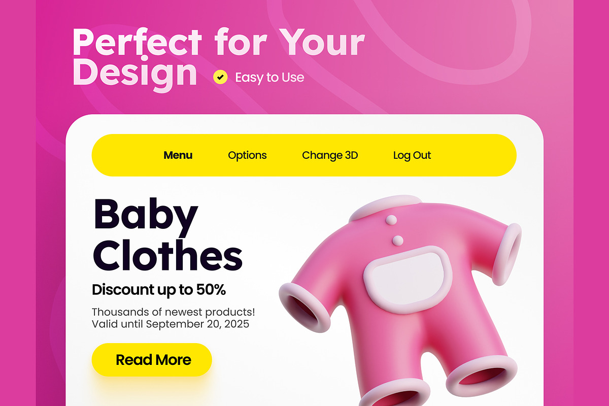 Baby Stuff 3D Icons, an Object 3D Model by Rakata Studio (Photo 4 of 7)