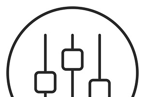 Control stroke icon, logo