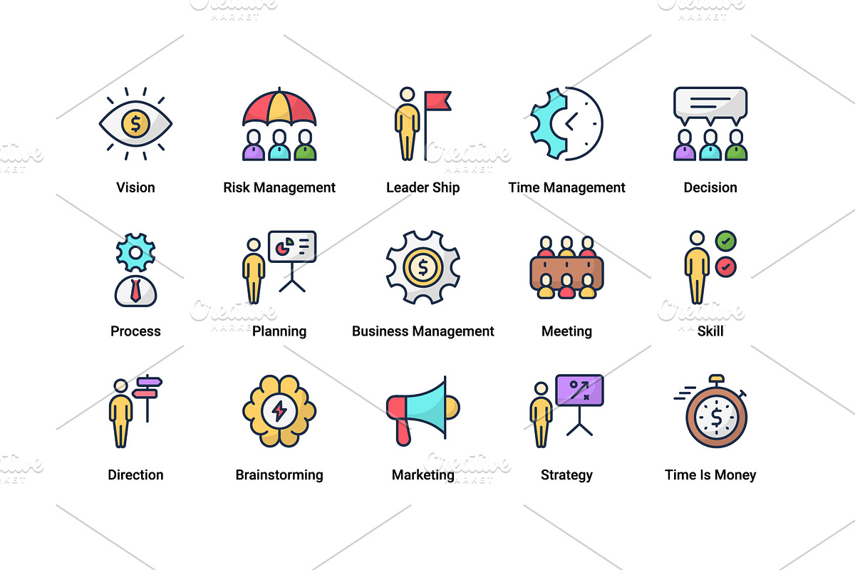 Business Management icons set, an Icon by Vector Squad (Photo 2 of 5)