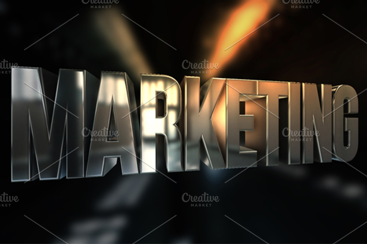 3D Marketing Text Render, a Graphic by Aedaddy