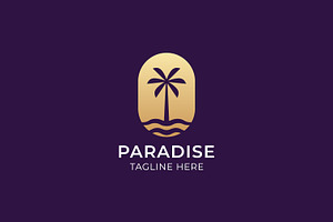 Elegant Tropical Palm Tree Logo, a Branding & Logo Template by Signatoro