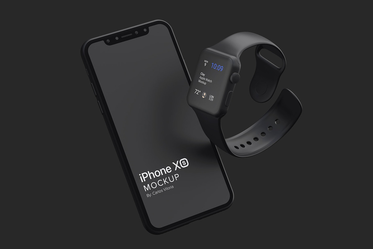 Clay Apple Watch Mockup 06, an iPhone Mockup by Mockups by Carlos Viloria (Photo 3 of 4)