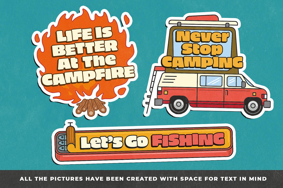 Adventure Awaits • A Sticker Creator, an Illustration by Vintage Voyage Supply (Photo 4 of 12)
