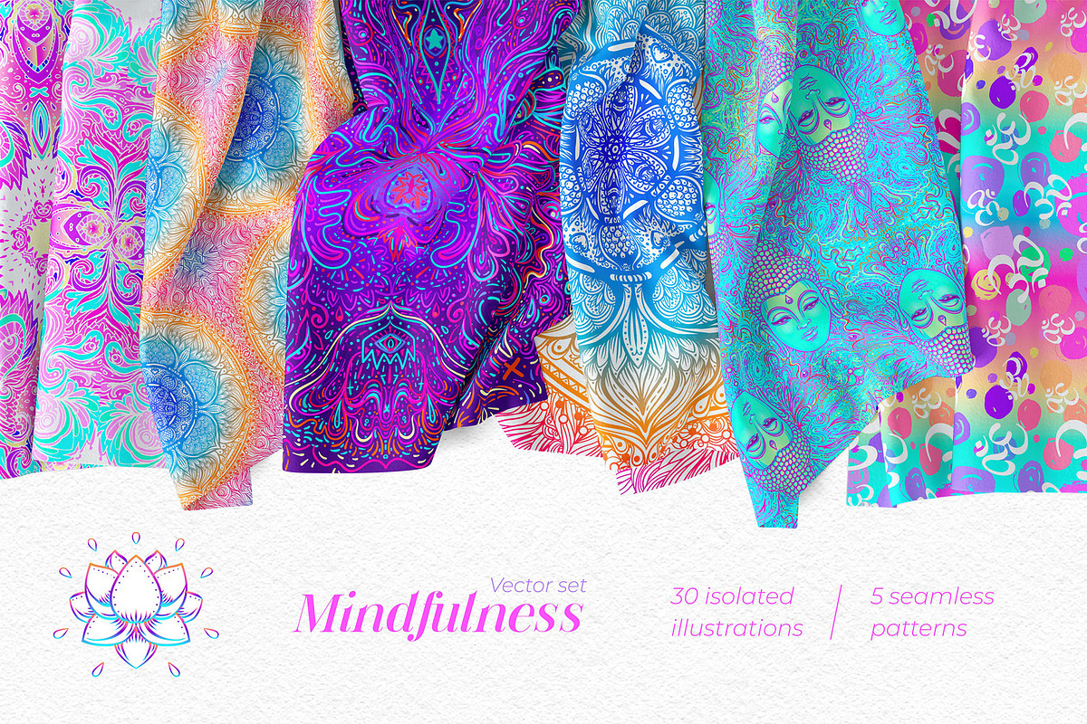 Mindfulness. 35 Vector Set., a Decorative Illustration by Varvara Gorbash (Photo 4 of 9)