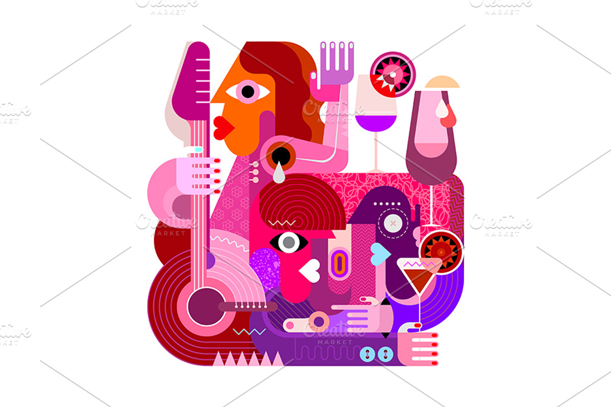 Music and Cocktails vector artwork, a Food Illustration by danjazzia (Photo 2 of 2)