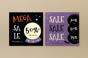 Halloween Sale Square Banner