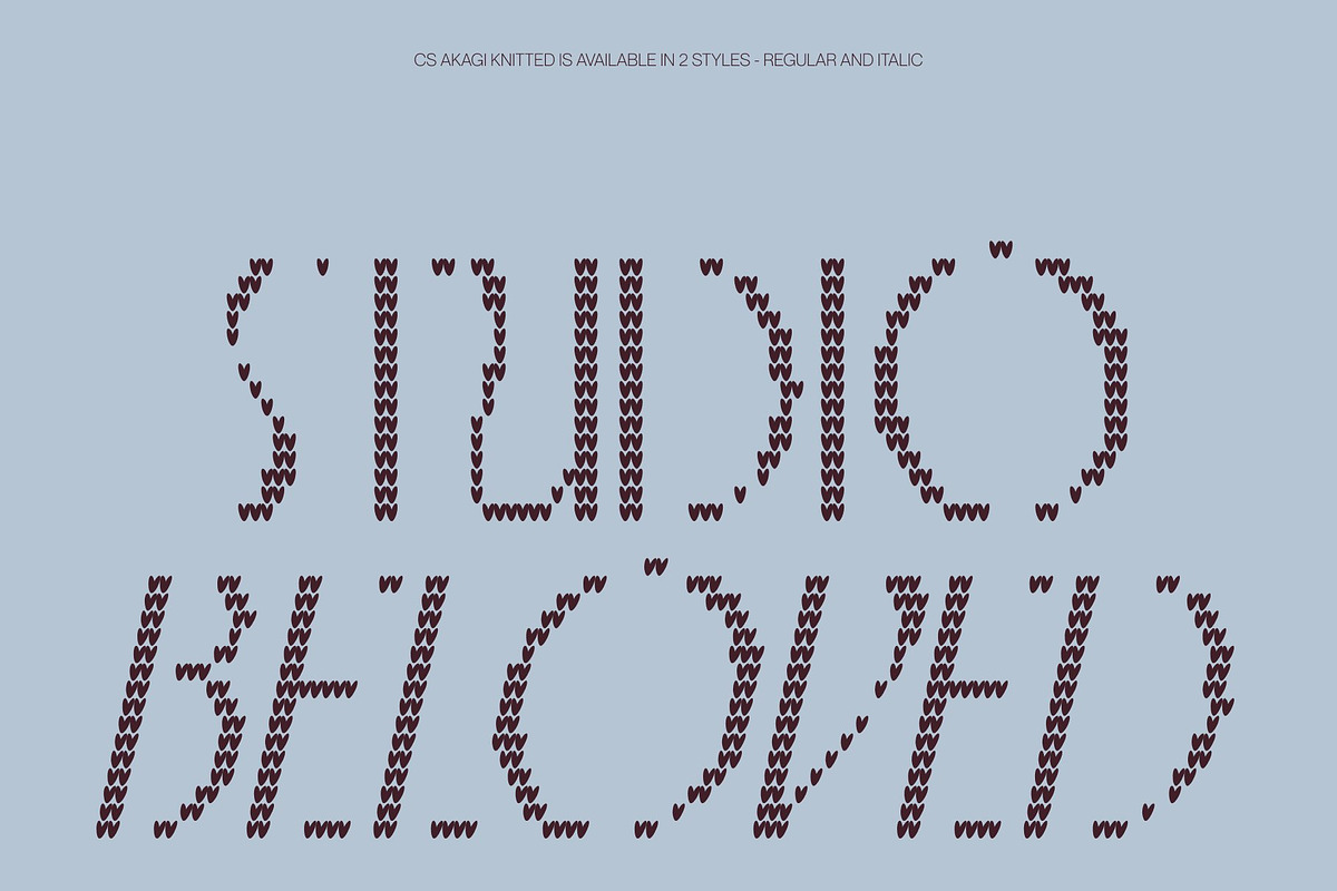 CS Akagi Knitted, a Sans Serif Font by Craft Supply Co. (Photo 3 of 8)