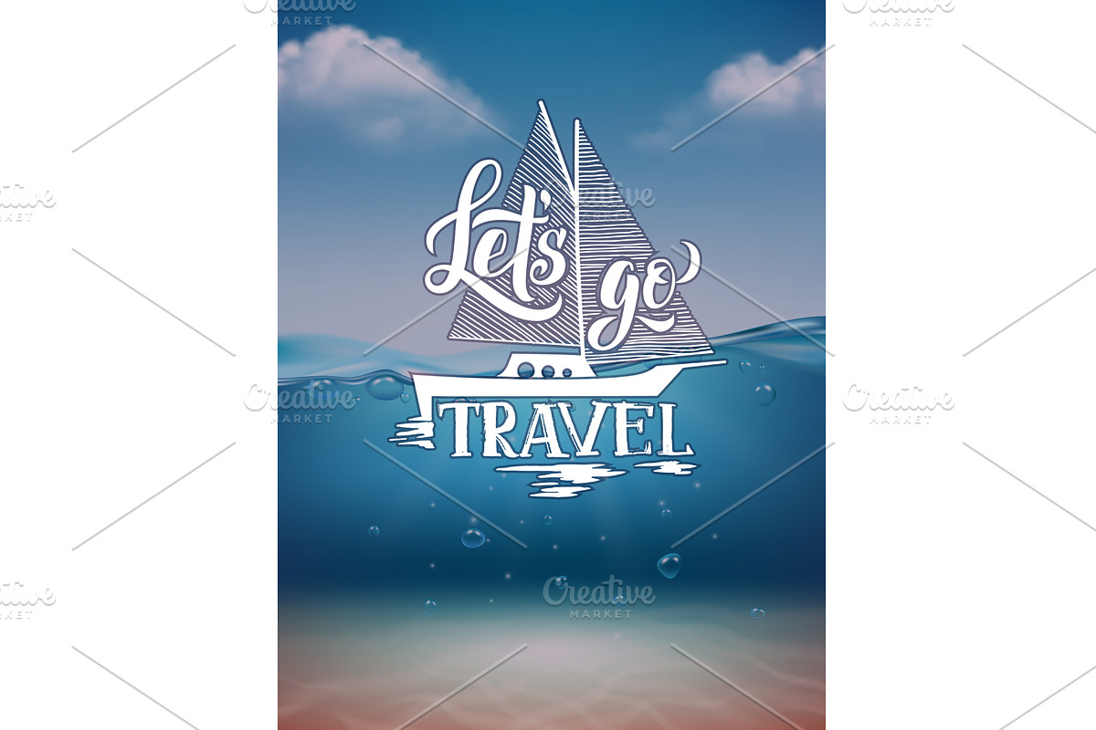 Ocean travel. stylized outdoor, a Transportation Illustration by Onyx
