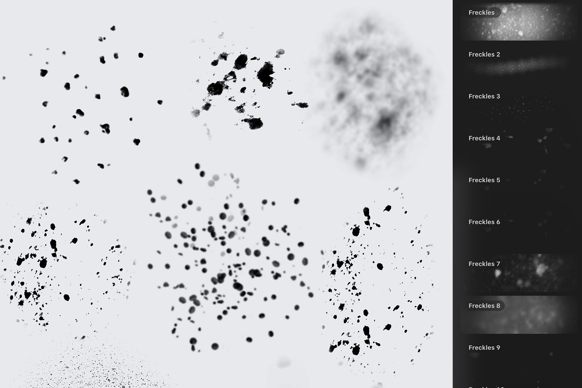 Freckles Brushes for Procreate, a Brush Add-On by vurdembrushes (Photo 2 of 4)