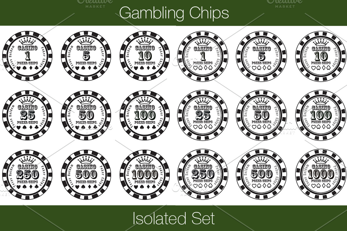 Casino, Poker Chips Set v1 (+bonus), an Object Graphic by Lemon Workshop (Photo 7 of 8)