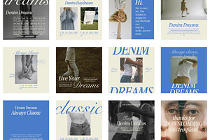 Denim Dream Canva IG Template