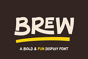 Brew – Bold & Fun Display Font, a Sans Serif Font by Typebae (Thumbnail 1 of 8)