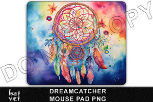 Watercolor Dreamcatcher Mousepad PNG