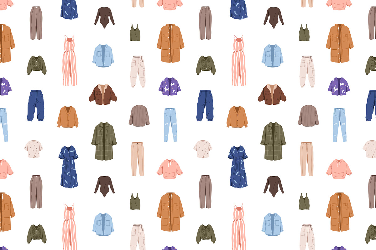 Modern clothes seamless patterns, a Pattern Graphic by Good Studio (Photo 5 of 8)