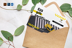 Taxi Services Gift Certificate