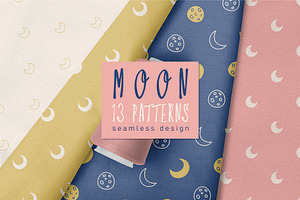 13 Moon Seamless Patterns