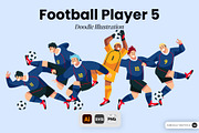 Football Player 5 Doodle, an Object Graphic by SLAB! Design (Thumbnail 1 of 3)