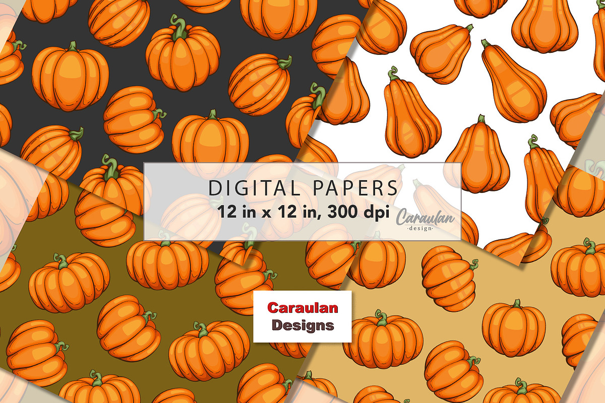 Thanksgiving Pumpkins Patterns, a Pattern Graphic by Serghei Caraulan (Photo 8 of 9)