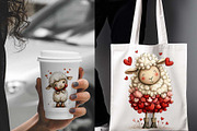 Whimsical Valentine Sheep Clipart, a Graphic by one-touch (Thumbnail 2 of 16)