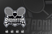 Badminton Academy Logo Template, a Branding & Logo Template by HasnainGFX (Thumbnail 1 of 3)