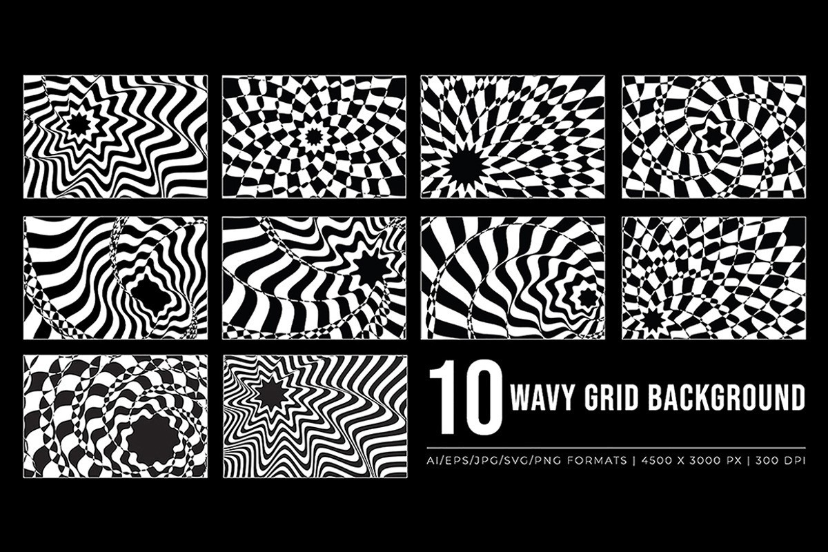 Wavy Grid Background, a Background Graphic by Pitchlook.Studio (Photo 2 of 2)