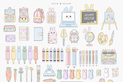Pastel Spring Easter School Clipart, an Education Illustration by @olga.angelloz (Thumbnail 2 of 3)