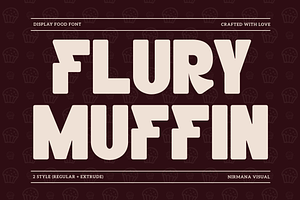 Flury Muffin - Food Logo Font, a Sans Serif Font by Nirmana Visual