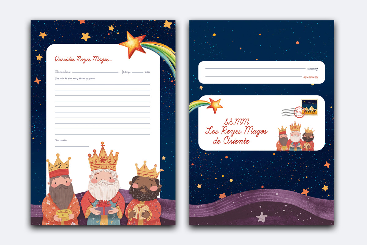 Reyes Magos Christmas Letter, a Print Template by McLittle Stock (Photo 2 of 2)