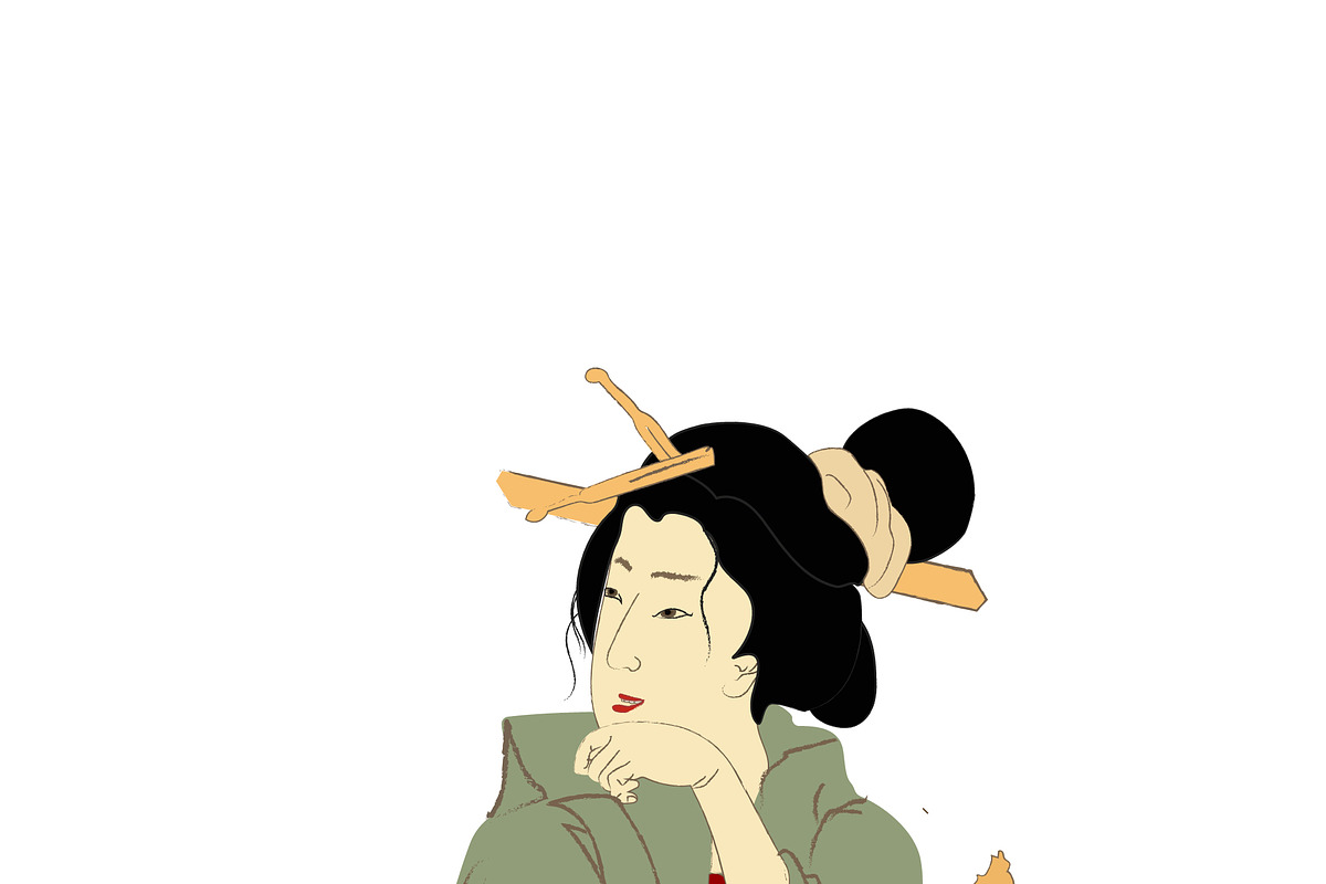 Japanese woodblock characters set, an Illustration by Bychovsky design (Photo 6 of 6)