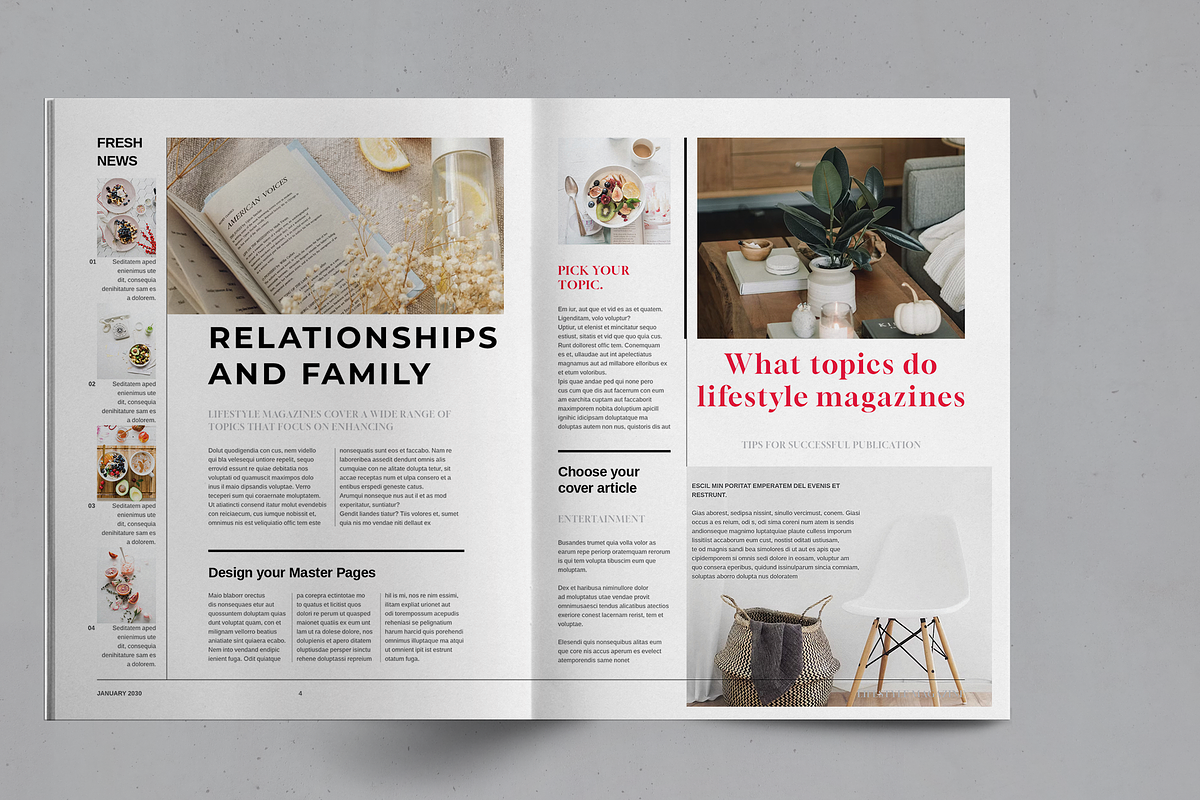 Magazine Layout Template, a Magazine Template by Boris Cupac (Photo 2 of 7)