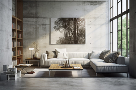 Interior of modern living room with, a Photo by Iftikhar Alam