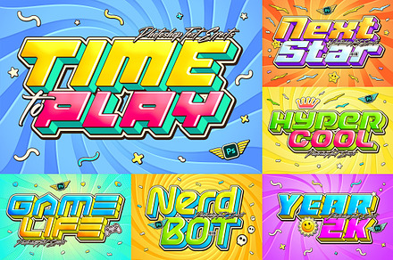 Y2k Text Effects, a Design Template by Andrew Skoch Design