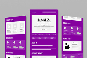 Business Newsletter Wireframe, a Wireframe Template by MightyDesign