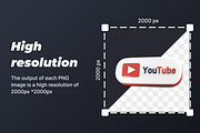 Youtube Logo 3D Icons, a 3D by Laimmilka (Thumbnail 3 of 4)