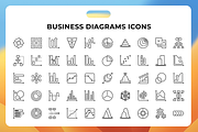 Business Diagrams Icons, a Duotone Icon by Wencory (Thumbnail 1 of 3)