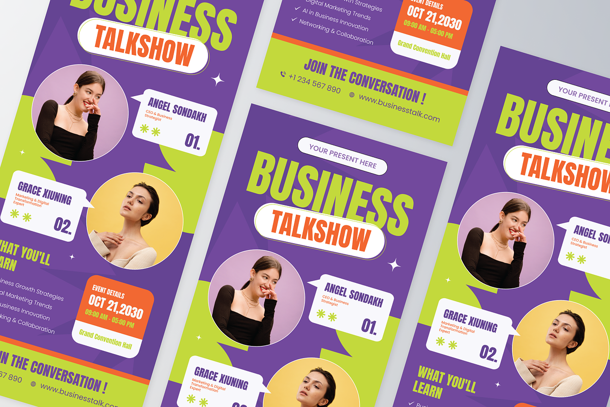 Creative Talk Show Roll Up Banner, a Poster Template by Annora Studio (Photo 5 of 6)