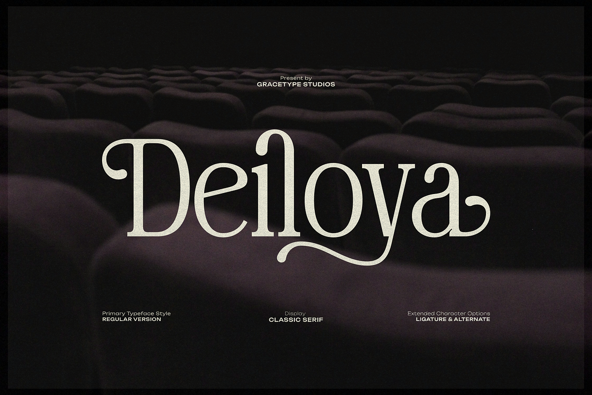 Deiloya | Classic Serif Typeface, a Serif Font by gracetype_studio (Photo 1 of 12)