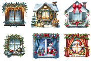 Christmas Cozy Window Clipart, an Illustration by DreamArtGraphic (Thumbnail 4 of 6)