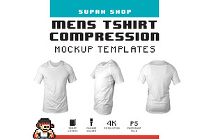Men's Compression T-shirt Mock-up