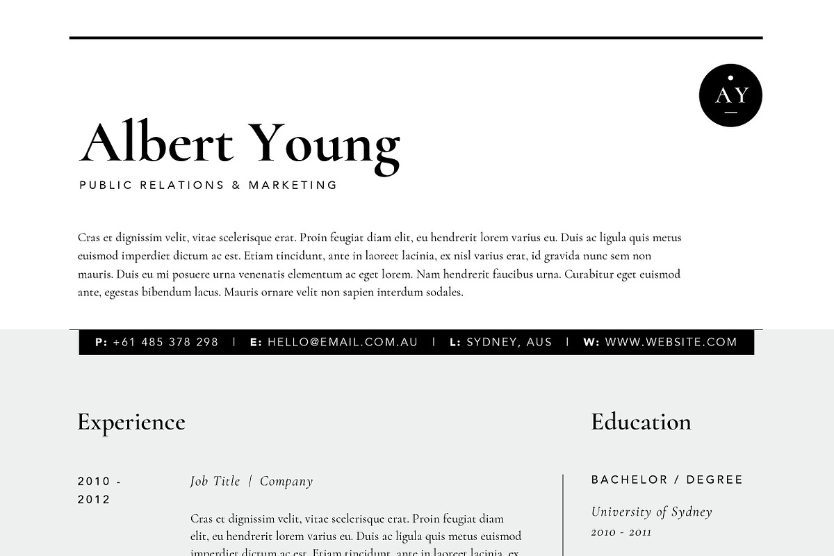 Resume Template 3 Page | CV Template, a Resume Template by The Template Depot (Photo 4 of 5)