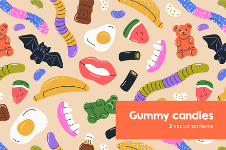 Gummy jelly candies seamless pattern, a Pattern Graphic by Good Studio